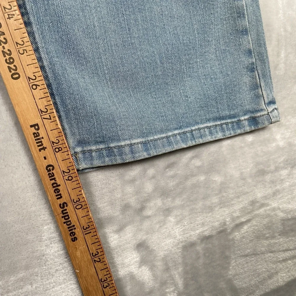 Wrangler Jeans mens 40x29 Relaxed Bootcut Denim Blue Western Bootleg Light Wash